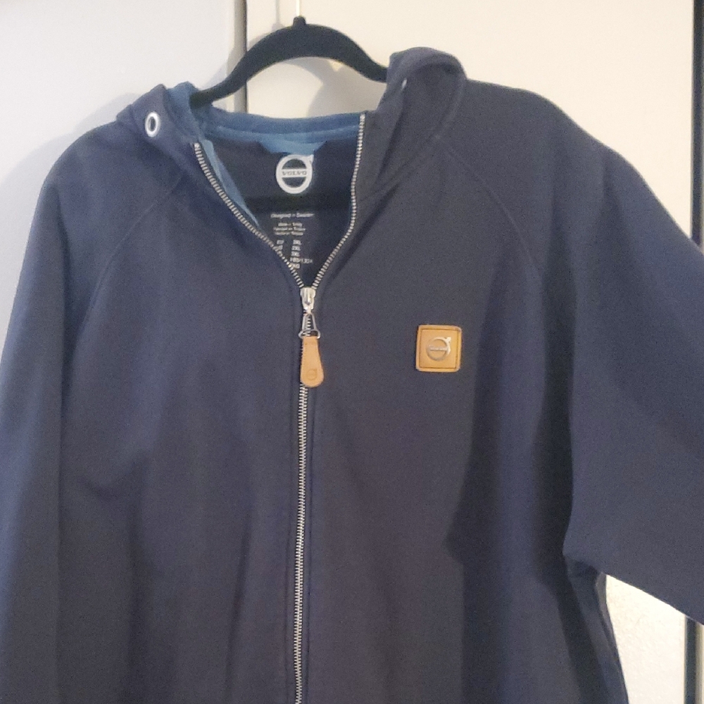 Navy Blue Zip-Up Volvo Hoodie